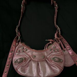Pink rhinestone bag